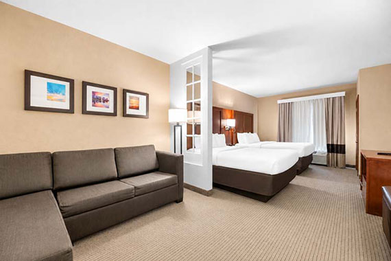 accessible suite with sofa bed